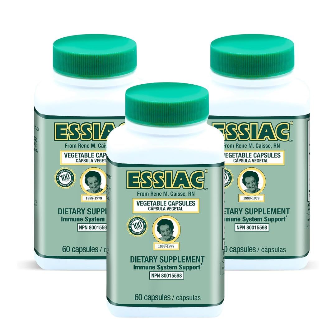 Essiac Tea All-Natural Herbal Extract Capsules - 60 Capsules | Powerful Antioxidant Blend to Help Promote Overall Health &amp; Well-Being | Original Formula Since 1922 (Pack of 3)