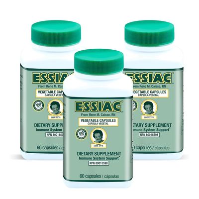 Essiac Tea All-Natural Herbal Extract Capsules - 60 Capsules | Powerful Antioxidant Blend to Help Promote Overall Health &amp; Well-Being | Original Formula Since 1922 (Pack of 3)