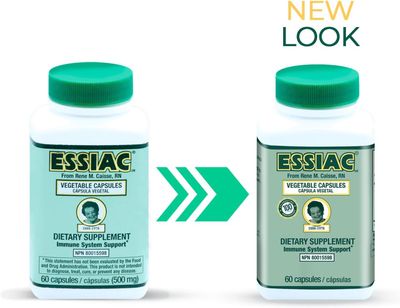 Essiac Tea All-Natural Herbal Extract Capsules - 60 Capsules | Powerful Antioxidant Blend to Help Promote Overall Health &amp; Well-Being | Original Formula Since 1922 (Pack of 3)