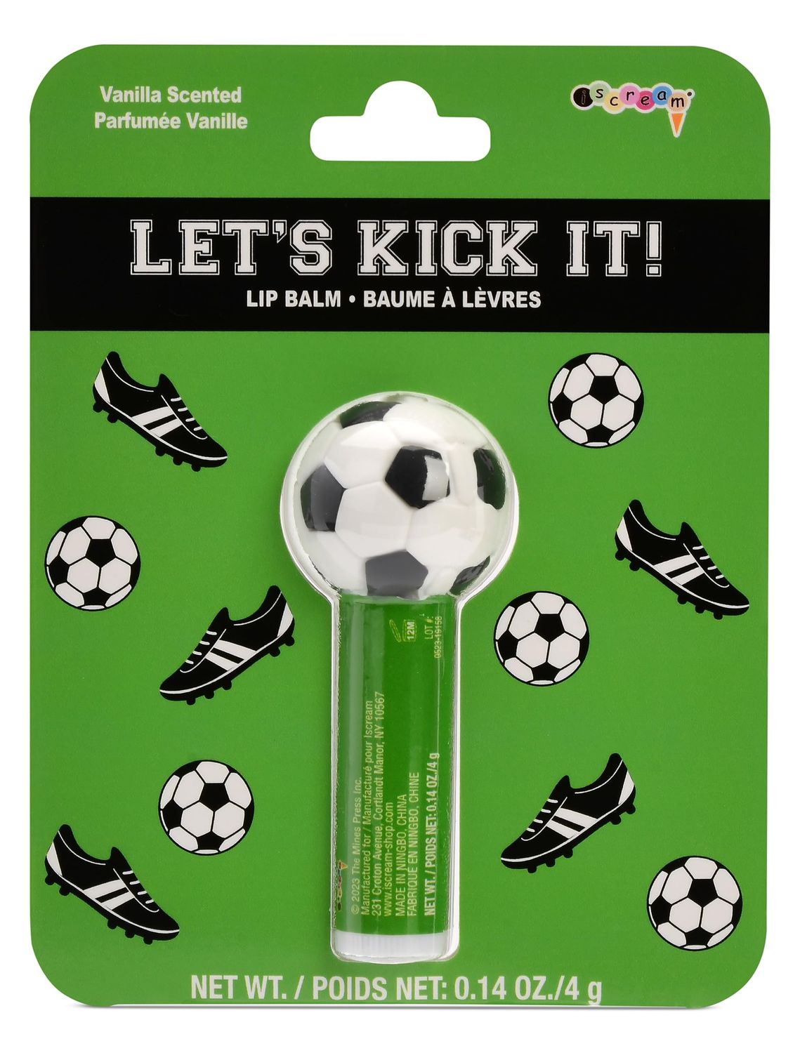 iscream Sport-Tastic Soccer Ball Shaped Vanilla Scented Lip Balm