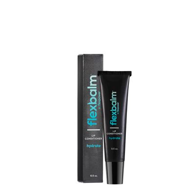 Flex Balm Lip Conditioner by Flexpower, Hydrate &amp; Nourish Lips with Shea Butter, Vitamin C, Peptides, Jojoba Oil, Red Raspberry &amp; a Hint of Peppermint, Unisex, 0.5 oz tube