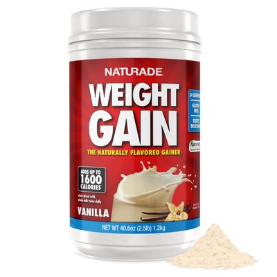 Naturade All-Natural Weight Gain Instant Nutrition Drink Mix, Vanilla, 40.6 Ounce