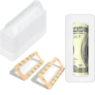 WESAPPINC Clear Chapstick Pouch Plastic Lip Balm Pouches for Gift Cards &amp; Money Cards,Lip Balm Plastic Cover with Adhesive (35PACK)