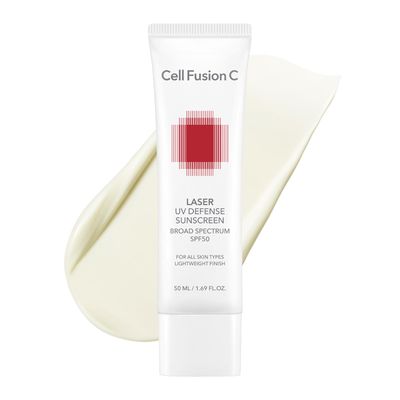 Cell Fusion C Laser UV Defense Face Sunscreen SPF 50, No White Cast and Soft Matt Finish, PDRN &amp; 6 Ceramides Broad Spectrum Korean Sunscreen for Face, 50ml / 1.69 fl.oz