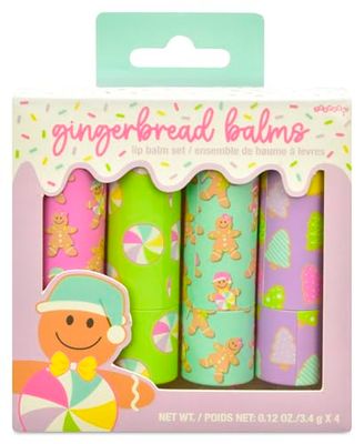 iscream Sweet Gingerbread 4-piece Scented Holiday Lip Balm Set