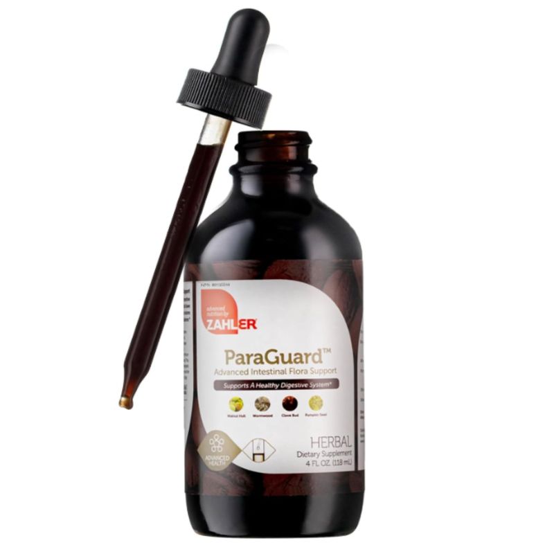 Zahler - ParaGuard Liquid Drops - Gut Health Supplement - Formula has Wormwood, Garlic Bulb, Pumpkin Seed, Clove &amp; More - Natural Support for Humans - Certified Kosher (4 Oz) (4 oz., Drop)