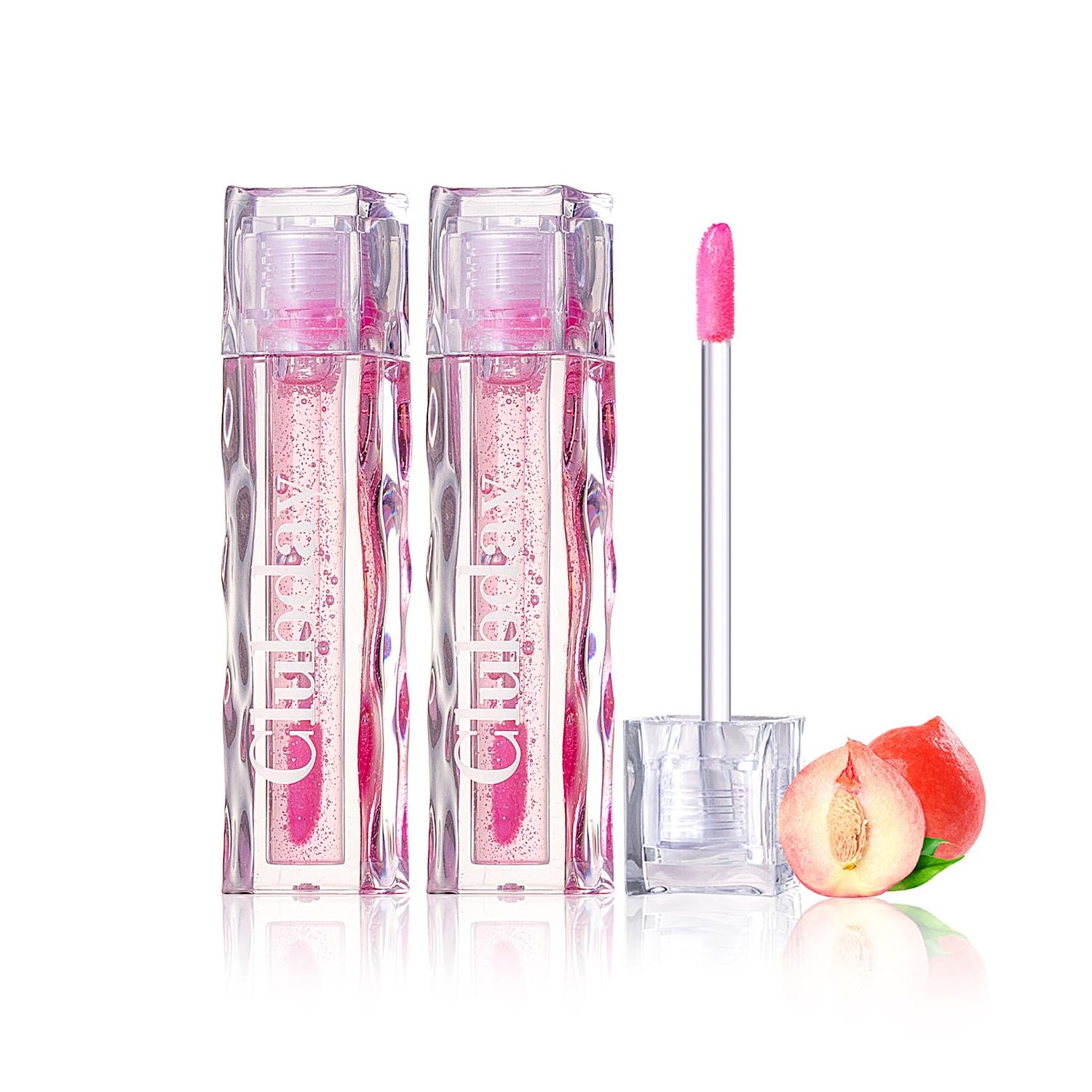 Clubday Color Changing Lip Oil, Magic Warm Change Moisturizing Lip Balm, Fruit Flavoured No-Sticky Plumping Lip Oil Long Lasting Hydrating High Shine Lip Care 0.16oz/4.5ml (2Pcs Set)-02