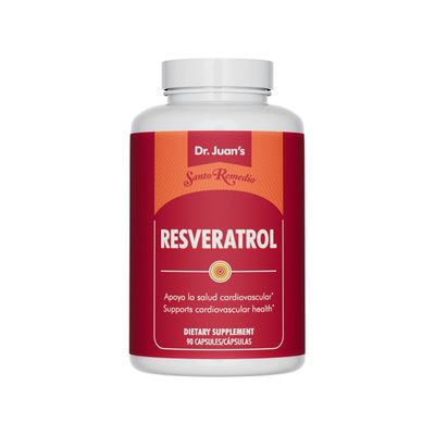 Santo Remedio Resveratrol, Supports Cardiovascular Health, Dietary Supplement, Vegetarian, No Artificial Colors, No Artificial Flavors, 200 mg, 90 Capsules