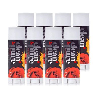 Clean &amp; Pure Lip Balm 8-Pack (Tinted Rose) | Lip Care Set With 100 All Natural Beeswax | Vitamin E Oil | Flavored Lip Balm for Dry, Chapped Lips | Made in Australia