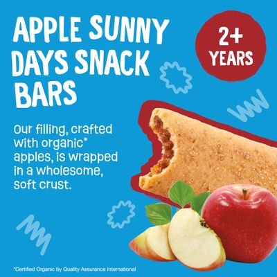 Earth's Best Organic Sunny Days Snack Bars for Toddlers 2 Years Old and Up, Apple Flavored with Other Natural Flavors, 7 ct (Pack of 6)