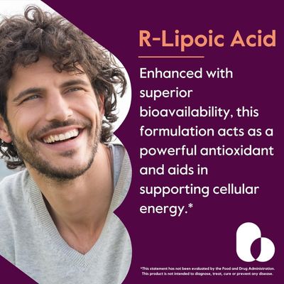 BESTVITE R-Lipoic Acid 200mg Stabilized with Bio-Enhanced Na-RLA (60 Vegetarian Capsules) - No Stearates - No Fillers - Vegan - Gluten Free - Non GMO