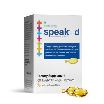Lifetrients - Speakd Twist-Off Softgels - Natural Orange - 60 Softgels - Pediatrician Formulated to Support Children with Special Nutritional Requirements - Enhanced with Omega-3, Vitamin Es &amp; D3