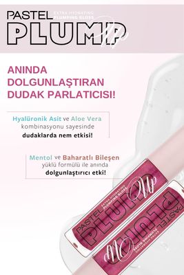pastel Plump-Up Extra Hydrating Plumping Gloss | 207 | Instant Plumping Effect | Hydrating Effect with Aloe Vera & Hyaluronic Acid | Ultra-Soft and Glossy | Light-Weight Formula | Non-Sticky
