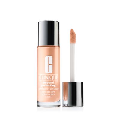 Clinique Beyond Perfecting Liquid Lightweight Full Coverage Foundation Concealer For Dry Combination to Oily Skin Types, Cream Chamois, 1 Fl Oz