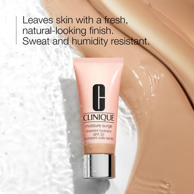 Clinique Moisture Surge Sheertint Hydrator Hydrating Tinted Moisturizer Broad Spectrum SPF 25 With Hyaluronic Acid Aloe Water | Sheer Coverage, Natural Finish, Light Medium, 1.4 Fl Oz