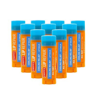 O&#39;Keeffe&#39;s Cooling Relief Lip Repair Lip Balm for Dry, Cracked Lips, Stick, (Pack of 10)
