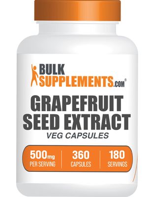BulkSupplements.com Grapefruit Seed Capsules - Herbal Supplements, Grapefruit Seed Supplements - Vegan, 2 Capsules per Serving (500mg), 360 Count (Pack of 1)