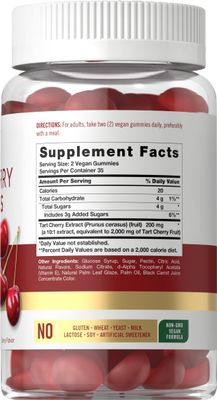 Carlyle Tart Cherry Gummies | 2000mg | 70 Count | Cherry Flavor | Vegan, Non-GMO, and Gluten Free Formula