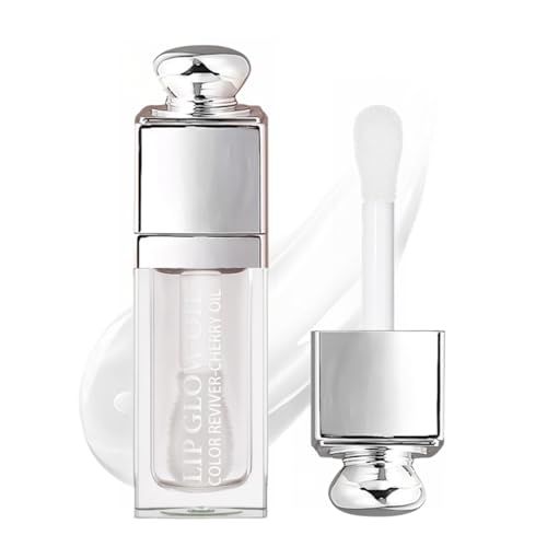 Unyoke Hydrating Lip Glow Oil-Lip care oil- Lip Oil Tinted for Lip Care and Dry Lips-Prevents Dry Cracked-Non-sticky Big Brush Head-Lip Plumping -Lip Oil gloss tinted-000CLEAR