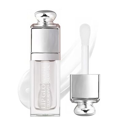 Unyoke Hydrating Lip Glow Oil-Lip care oil- Lip Oil Tinted for Lip Care and Dry Lips-Prevents Dry Cracked-Non-sticky Big Brush Head-Lip Plumping -Lip Oil gloss tinted-000CLEAR
