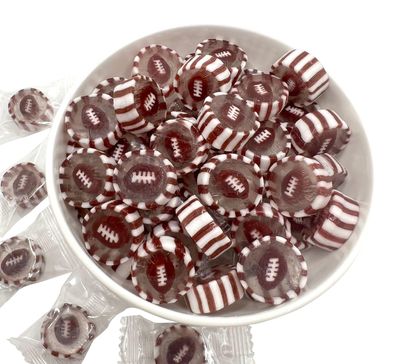 Football Candy - Hard Candy 8 OZ Resealable Bag of Individually Wrapped Small Candy (approx. 58 pcs) Hard Candies - Great for Football Party Favors - Snacks for Team - Birthday Favors Party Bags - ...