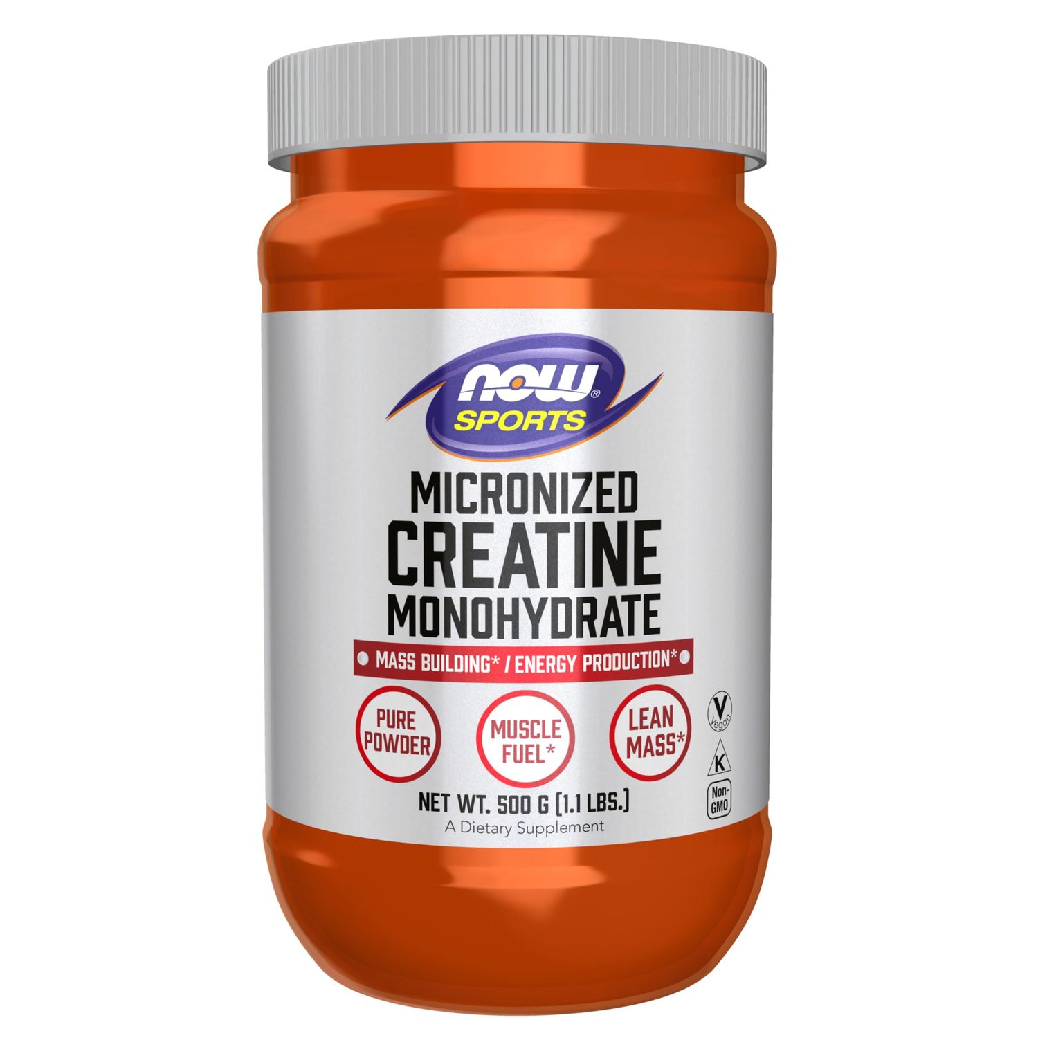 NOW Foods Sports Nutrition, Micronized Creatine Powder 500 g, Mass Building/Energy Production, 1.1-Pound