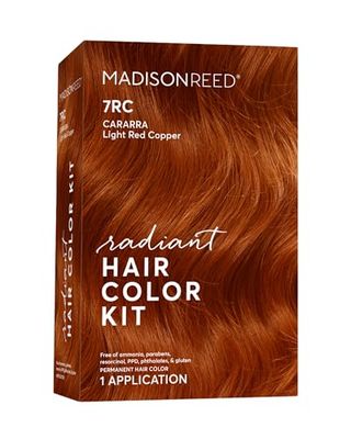 Madison Reed Radiant Hair Color Kit | 7RC Light Red Copper (Carrara Crimson) for 100 Gray Hair Coverage | Salon Quality Permanent Hair Dye | PPD-Free &amp; Ammonia-Free | (Packaging May Vary) 1 Pack