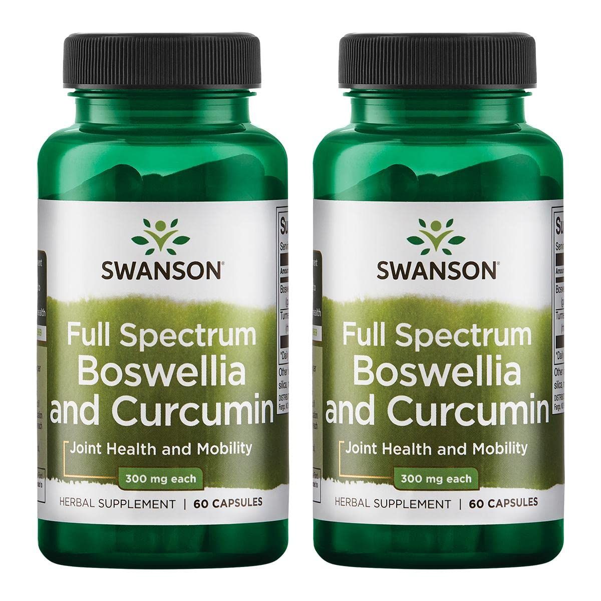 Swanson Full Spectrum Boswellia &amp; Curcumin Natural Wellness Formula - (60 Capsules) (2 Pack)