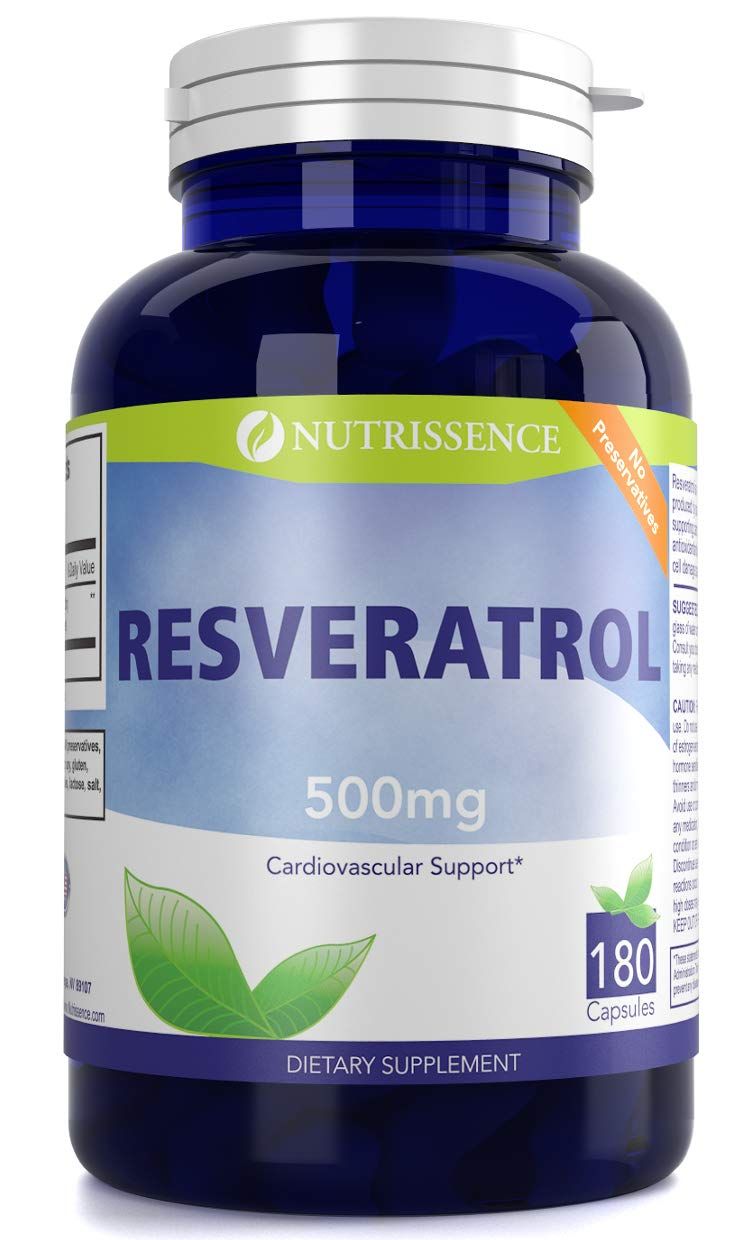 Nutrissence Resveratrol 500mg 180 Capsules 90 Servings of 1000mg or 60 Servings of 1500mg