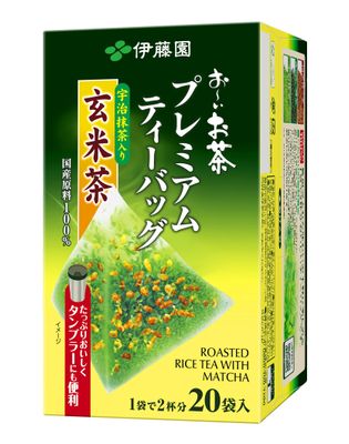 Itoen Genmaicha (Brown Rice Tea) Matcha Blend Premium Bag Pack of 20