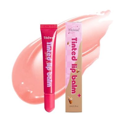 MYMERRY Tinted Lip Balm, Lip Tint with Sheer Color and Glowy Finish, Moisturizing for All Day with Natural Formula Leaves Lips Feeling Hydrated and Visibly Plump | Milk Tea Pink, 0.3fl.Oz