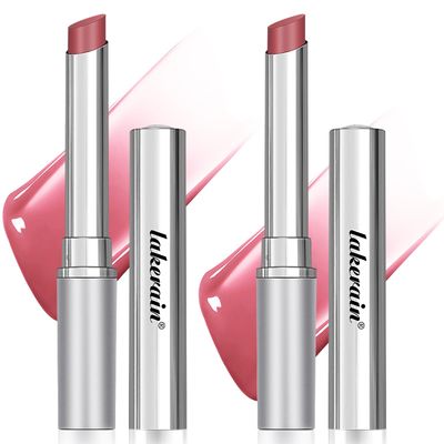 LYBHDAFA 2PCS Pink Sheer Tinted Lip Balm - Hydrating Honey Almost Lipstick for All Skin Tones, Moisturizing Nourishing Formula with Pink Sheer Shine Tint, Ultra-Glossy Finish &amp; Daily Lip Care