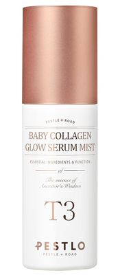PESTLO T3 Baby Collagen Glow Serum Mist Spray for Korean Glass Skin - 75.4 Reallagen/T3 Vegan Collagen, PDRN, Phyto-Amino Acid Complex, Voluform for Elasticity, Radiance &amp; Firmness, 1.69 Fl Oz (50ml)