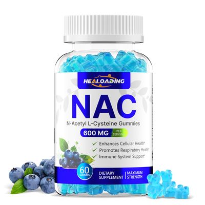 HEALOADING NAC Supplement N-Acetyl Cysteine: NAC Gummies 600MG for Respiratory Health, Liver Detox &amp; Antioxidant Support 30 Day Supply