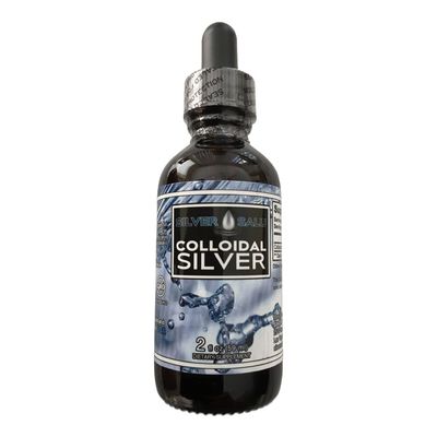 SilverSalu Colloidal Silver Liquid Mineral Supplement for Immune Support, Serving Size 1.9ml about 57 Drops
