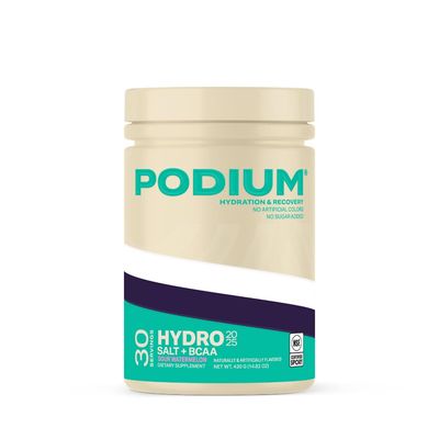 Podium Nutrition, Instantized BCAA Powder, Hydro and Salt 2025, 30 Servings, Electrolytes, Hydration, Recovery (Sour Watermelon)