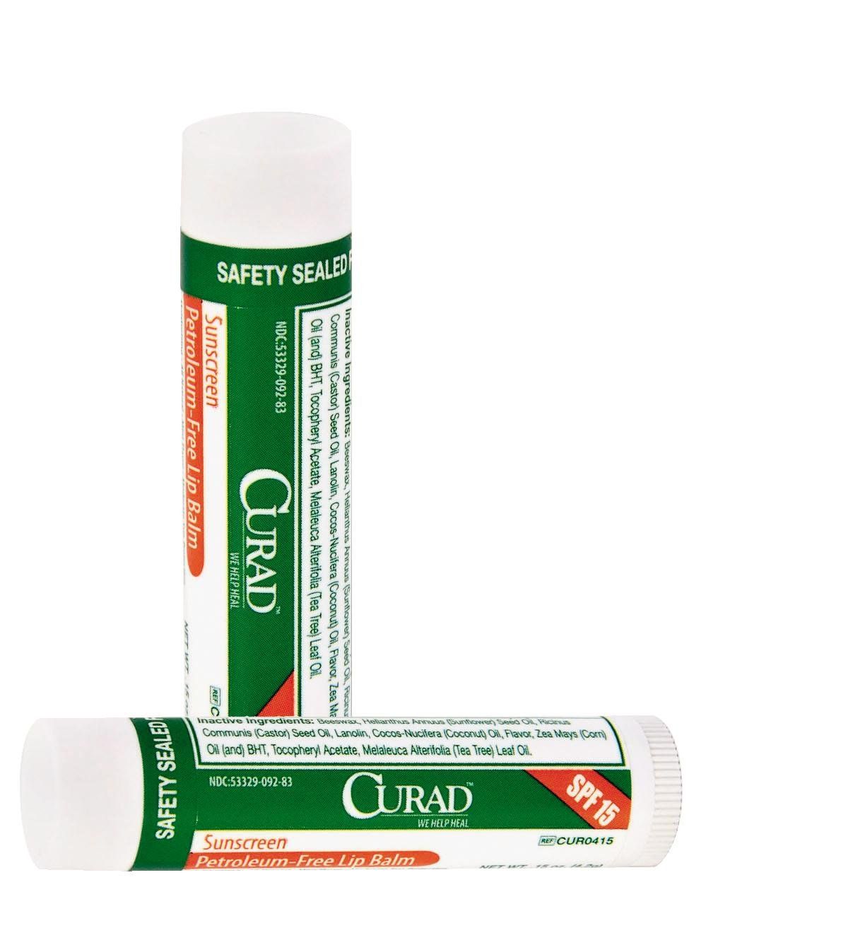 Medline CUR0415 Curad Lip Balm with SPF 15, 0.15 oz (Pack of 600)