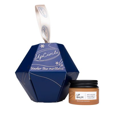 Under The Mistletoe - Festive Bauble - 1 item included: Lip Balm with Hemp Seed Oil Shea Butter 15ml - Hydrating Plumping - Natural, Vegan Cruelty-Free
