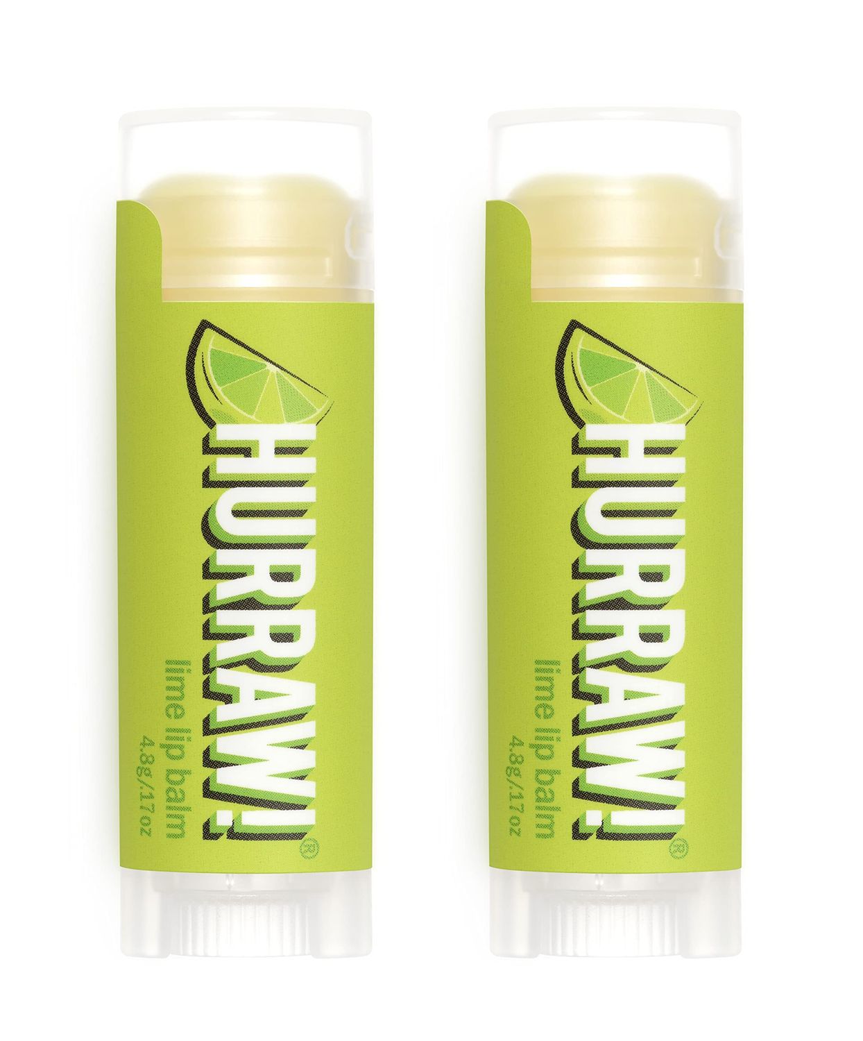 Hurraw! Lime Lip Balm, 2 Pack: Organic, Certified Vegan, Cruelty and Gluten Free. Non-GMO, 100 Natural Ingredients. Bee, Shea, Soy and Palm Free. Made in USA