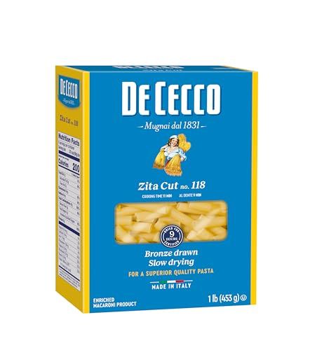 De Cecco Semolina Pasta, Zita Cut No.118, 1 Pound (Pack of 5)