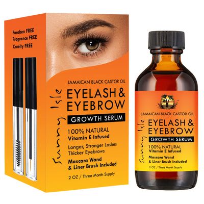 Sunny Isle Jamaican Black Castor Oil Eyelash &amp; Eyebrow Growth Serum (Pack of 2)