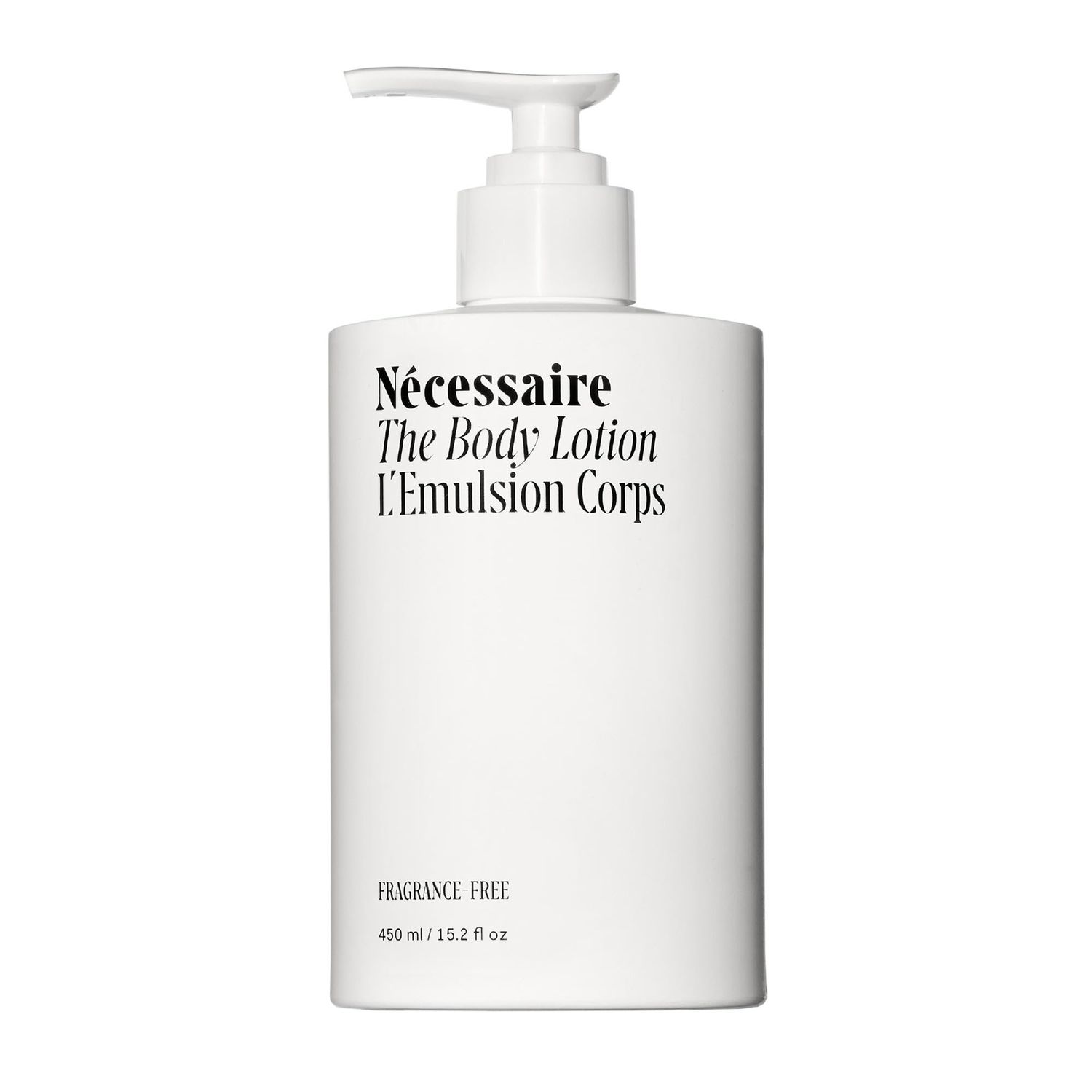 Ncessaire The Body Lotion with Pump. Fragrance-Free. Multi-Peptide Firming Lotion to Moisturize, Firm, Strengthen. 2.5 Niacinamide, Vitamin C/E Omega 6/9. 450ml / 15.2 fl oz