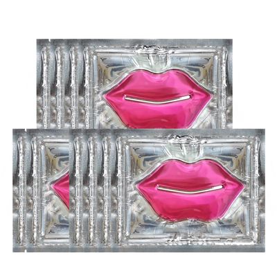 Reengull 30 PCS Lip Mask Collagen Lip Masks Sheet for Dry Lips, Gel Lip Mask Pack for Remove Dead Skin, Moisturizes and Lightens Lip Lines (30 PCS, Watermelom Red)
