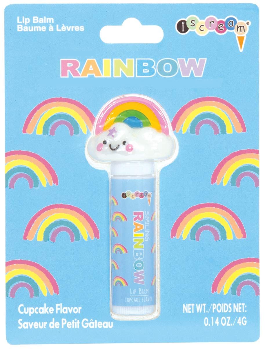 iscream Happiest Rainbow and Clouds Shaped Cupcake Scented Lip Balm