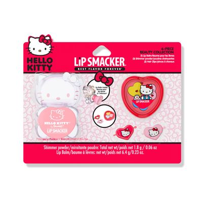 Lip Smacker Hello Kitty Beauty Set - Includes Pigment Palette, Lip Balm &amp; Hair Barrettes, Fun &amp; Collectible Sanrio Gift for Kids and Fans