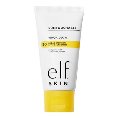 e.l.f. SKIN Suntouchable Whoa Glow SPF 30, Sunscreen &amp; Makeup Primer For A Glowy Finish, Made With Hyaluronic Acid, Vegan &amp; Cruelty-Free, Packaging May Vary, Sunbeam