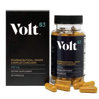 Volt03 Organic Turmeric Curcumin Capsules, 400mg Complex Curcurmin - Pharmaceutical-Grade Curcumin Supplement for Joint Health, Immune Support, &amp; Healthy Inflammation Response, 60-day (2 month) supply