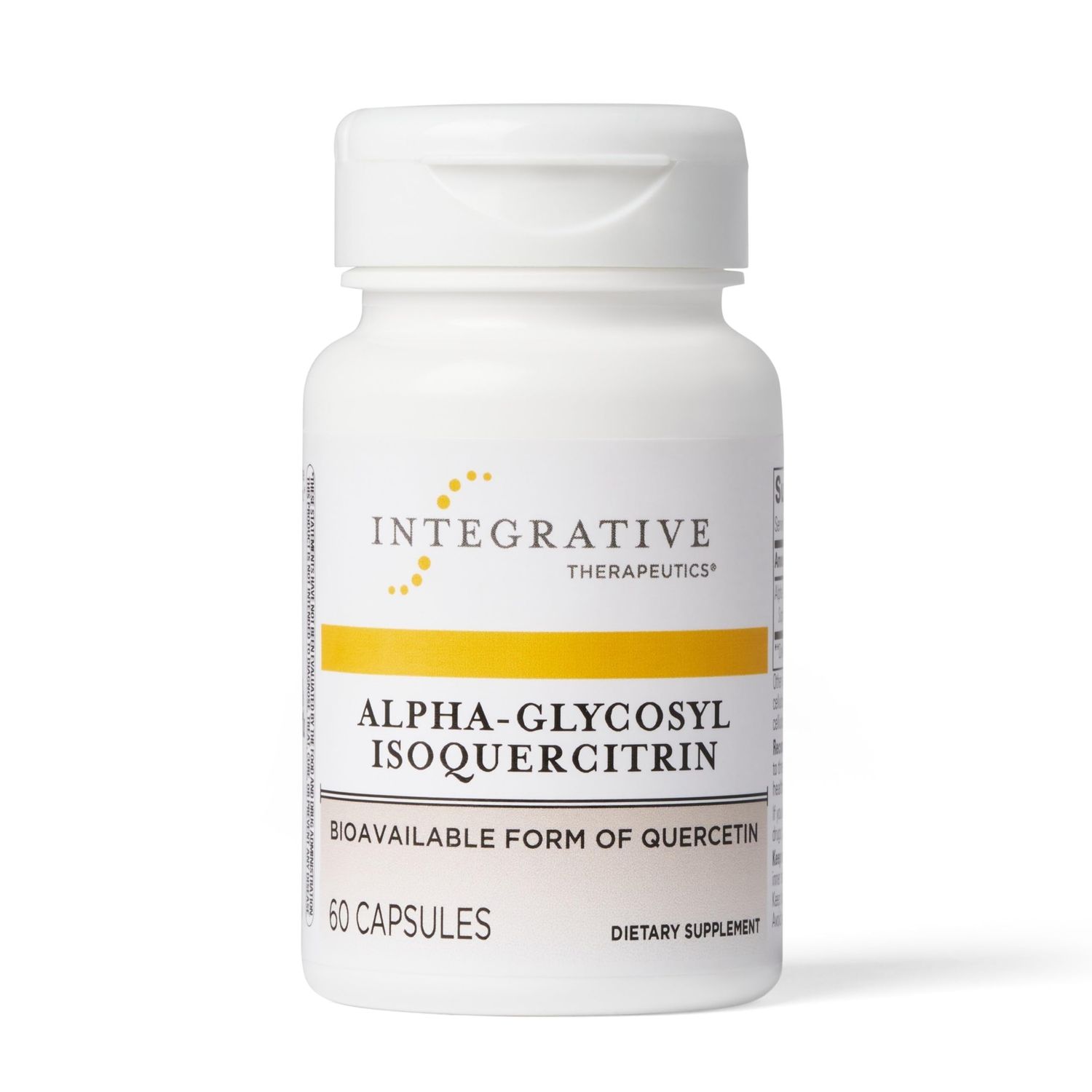Integrative Therapeutics Alpha-Glycosyl Isoquercitrin - Quercetin Supplement to Support Antioxidant Pathways and Cellular Regulation - Flavonoid Supplement - Gluten-Free &amp; Vegan - 60 Vegan Capsules