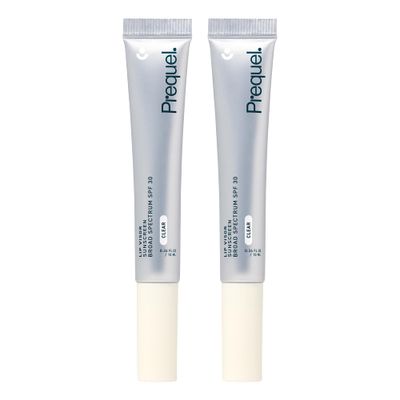 Prequel Skin Lip Visor, Clear Lip Balm with SPF 30 PA. Mint Flavored with Non-Sticky Finish - Moisturizing Semi Gloss Balm Sunscreen for Daily Use - 2 Pack
