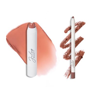 Julep The Perfect Pair 2pc Set It&#39;s Balm Tinted Lip Balm Rosewood Nude and With a Trace Retractable Creamy Long-Lasting Lip Liner, Nostalgic Neutral